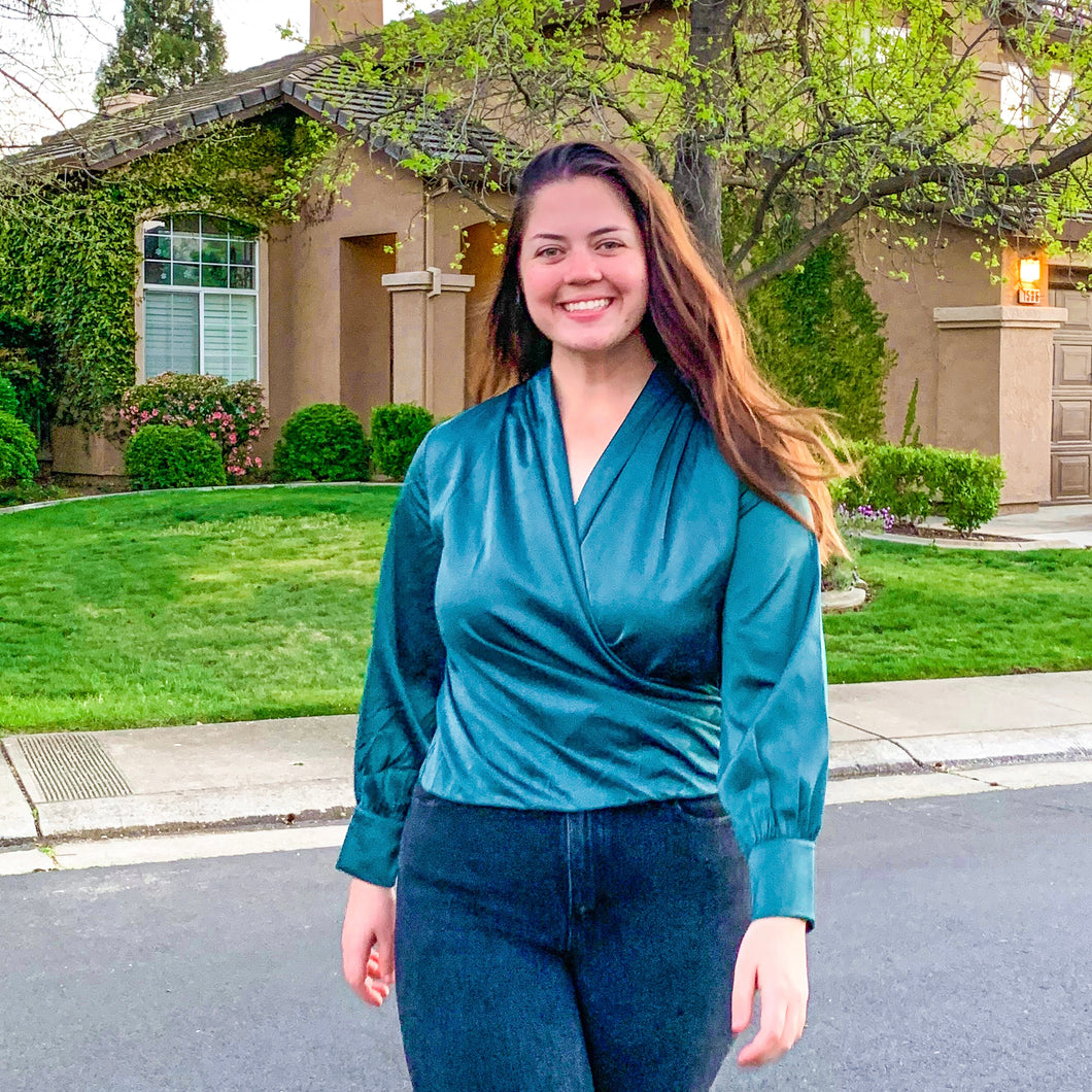 Test Drive Emerald Silk Blouse